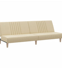 Schlafsofa Creme Stoff
