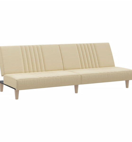 Schlafsofa Creme Stoff