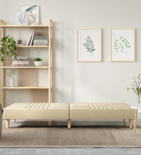 Schlafsofa Creme Stoff