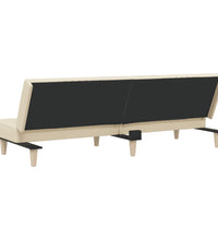 Schlafsofa Creme Stoff