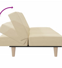 Schlafsofa Creme Stoff