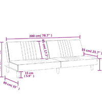 Schlafsofa Creme Stoff
