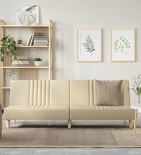 Schlafsofa Creme Stoff