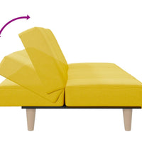Schlafsofa Hellgelb Stoff