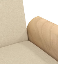 Schlafsofa mit Armlehnen Creme Stoff