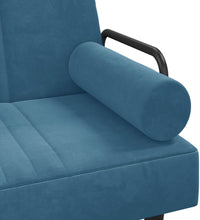 Schlafsofa mit Armlehnen Blau Samt