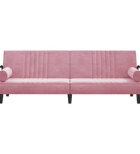 Schlafsofa mit Armlehnen Rosa Samt