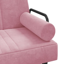 Schlafsofa mit Armlehnen Rosa Samt