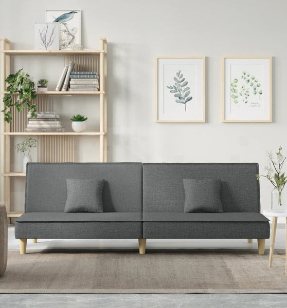 Schlafsofa Dunkelgrau Stoff