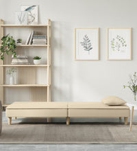 Schlafsofa Creme Stoff