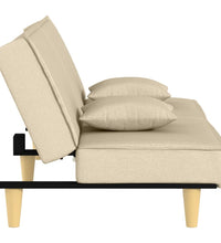 Schlafsofa Creme Stoff