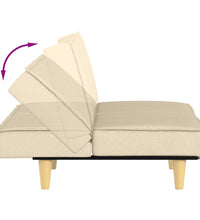 Schlafsofa Creme Stoff