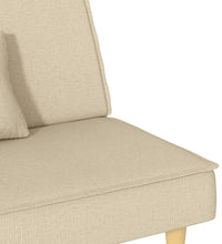 Schlafsofa Creme Stoff