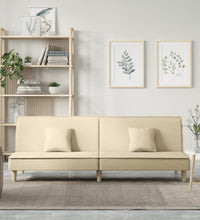 Schlafsofa Creme Stoff