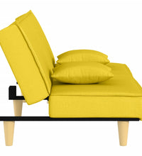 Schlafsofa Hellgelb Stoff