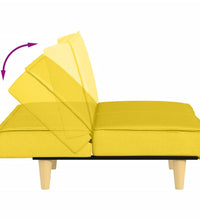 Schlafsofa Hellgelb Stoff