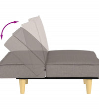 Schlafsofa Taupe Stoff