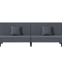 Schlafsofa Dunkelgrau Samt