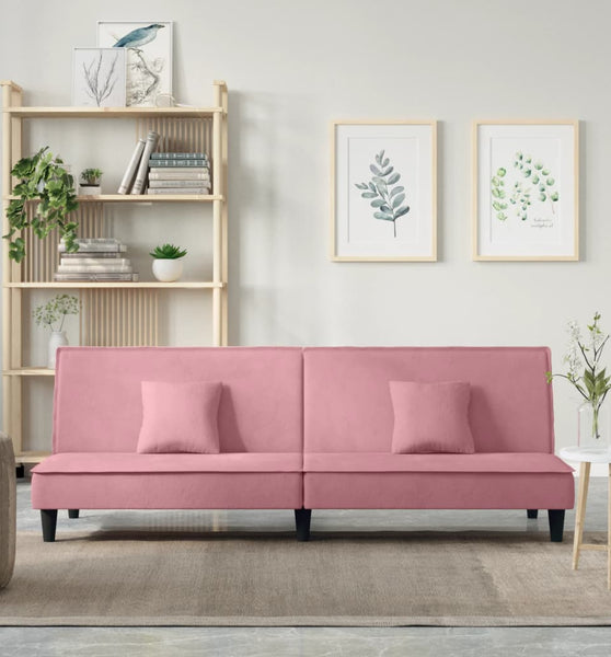 Schlafsofa Rosa Samt