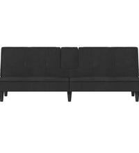 Schlafsofa mit Getränkehaltern Schwarz Samt