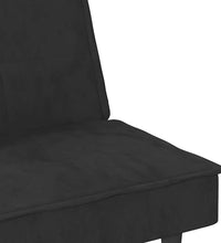 Schlafsofa mit Getränkehaltern Schwarz Samt