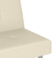 Schlafsofa mit Getränkehaltern Creme Kunstleder