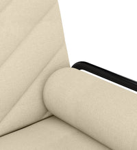 Schlafsofa mit Armlehnen Creme Stoff
