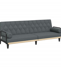 Schlafsofa mit Armlehnen Dunkelgrau Stoff
