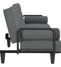 Schlafsofa mit Armlehnen Dunkelgrau Stoff
