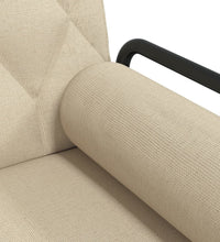 Schlafsofa mit Armlehnen Creme Stoff