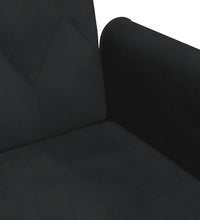 Schlafsofa mit Armlehnen Schwarz Samt