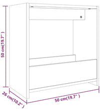 Beistelltisch Braun Eichen-Optik 50x26x50 cm Holzwerkstoff