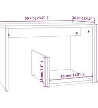 Beistelltisch Braun Eichen-Optik 59x36x38 cm Holzwerkstoff