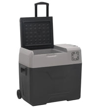 Kühlbox mit Rollen und Adapter Schwarz & Grau 40 L Polypropylen