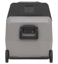 Kühlbox mit Rollen und Adapter Schwarz & Grau 36 L PP & PE