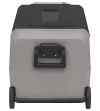Kühlbox mit Rollen und Adapter Schwarz & Grau 50 L PP & PE