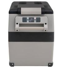 Kühlbox mit Griff und Adapter Schwarz und Grau 55 L PP & PE
