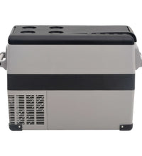 Kühlbox mit Griff und Adapter Schwarz und Grau 55 L PP & PE