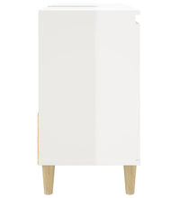 Badschrank Hochglanz-Weiß 65x33x60 cm Holzwerkstoff