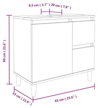 Badschrank Hochglanz-Weiß 65x33x60 cm Holzwerkstoff