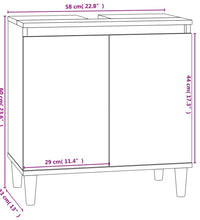 Waschbeckenunterschrank Weiß 58x33x60 cm Holzwerkstoff