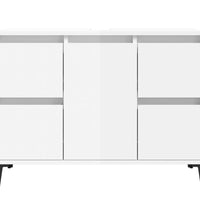 Waschbeckenunterschrank Hochglanz-Weiß 80x33x60cm Holzwerkstoff