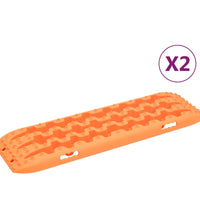 Traktionsmatten 2 Stk. Orange 106x30,5x7 cm Nylon