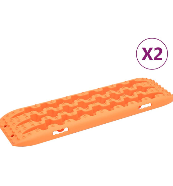 Traktionsmatten 2 Stk. Orange 106x30,5x7 cm Nylon