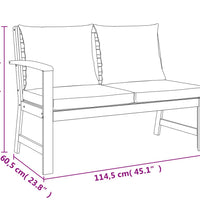 11-tlg. Garten-Essgruppe mit Kissen Massivholz Akazie