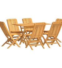 7-tlg. Garten-Essgruppe Massivholz Teak