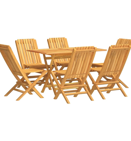 7-tlg. Garten-Essgruppe Massivholz Teak