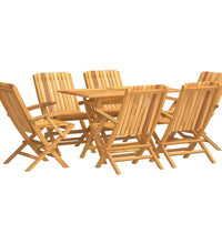 7-tlg. Garten-Essgruppe Massivholz Teak