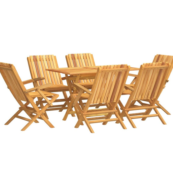 7-tlg. Garten-Essgruppe Massivholz Teak