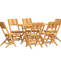 7-tlg. Garten-Essgruppe Massivholz Teak